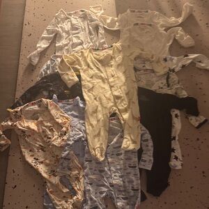 Magnetic Me Kids Footies in Cream, Yellow, and Blue